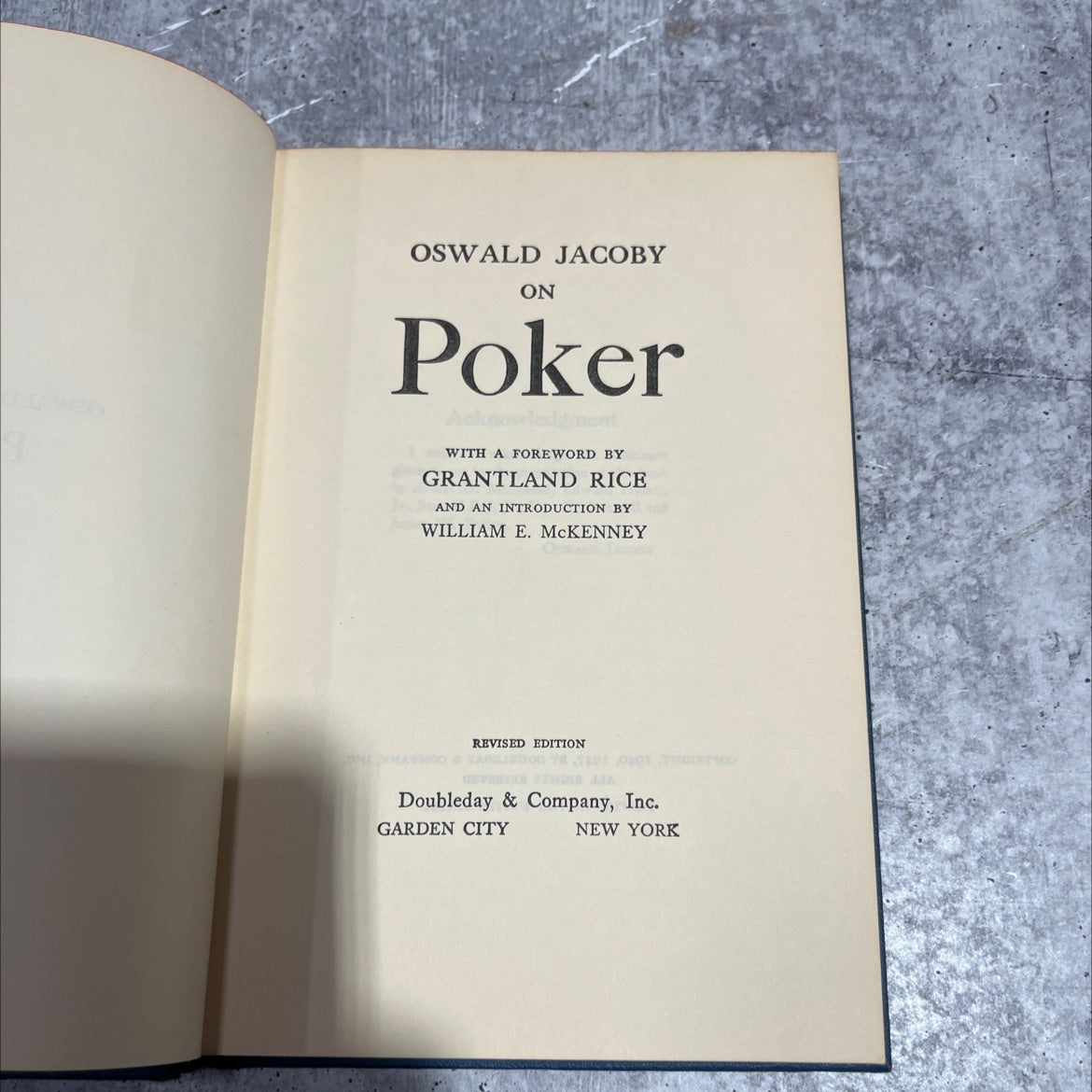 oswald jacoby on poker book, by oswald jacoby, 1947 Hardcover image 2