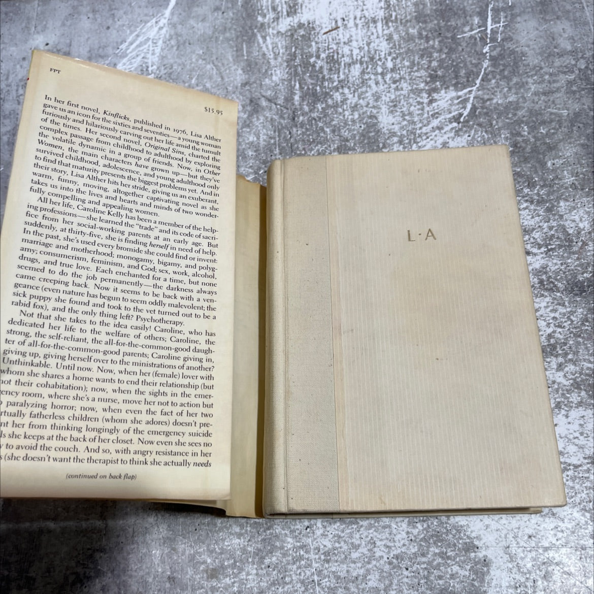 other women book, by Lisa Alther, 1984 Hardcover image 4