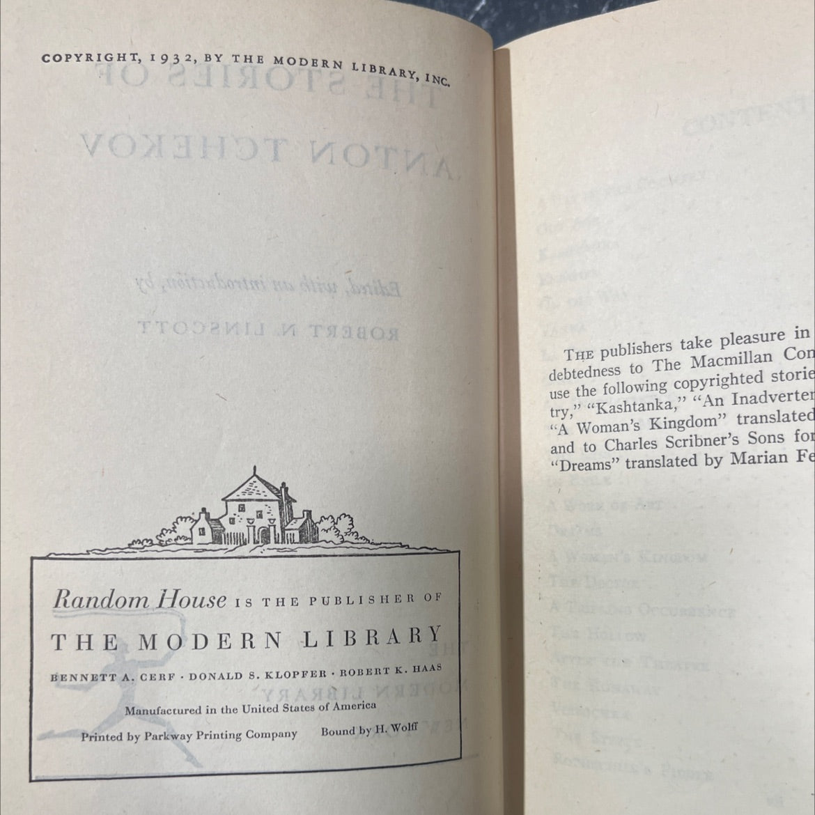otza the stories of anton tchekhov book, by anton tchekhov, 1932 Hardcover image 3