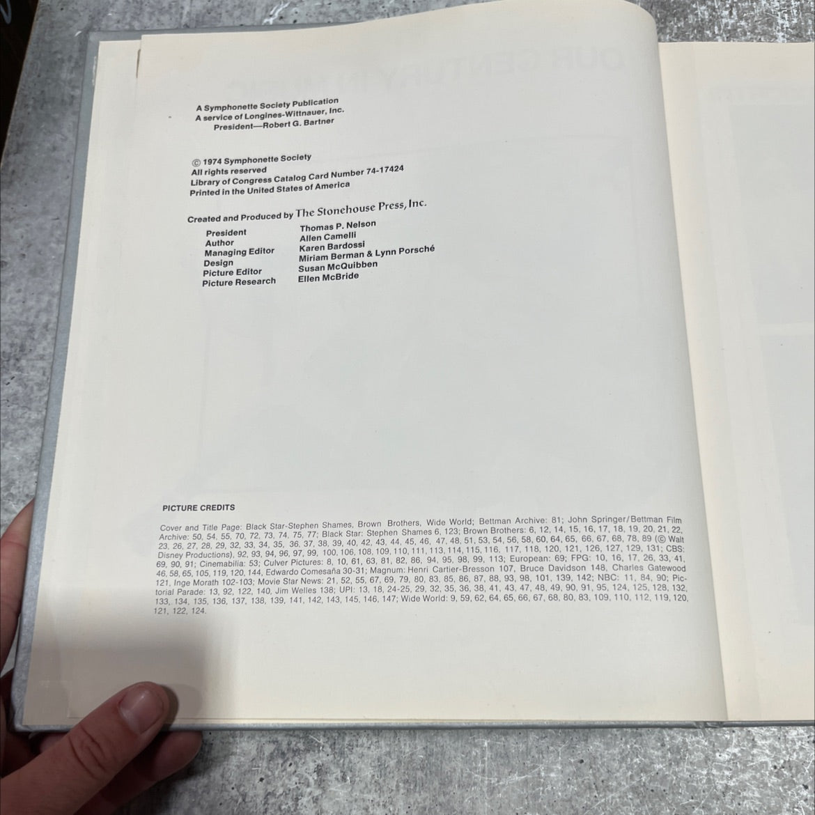 our century in music book, by unknown, 1974 Hardcover image 3
