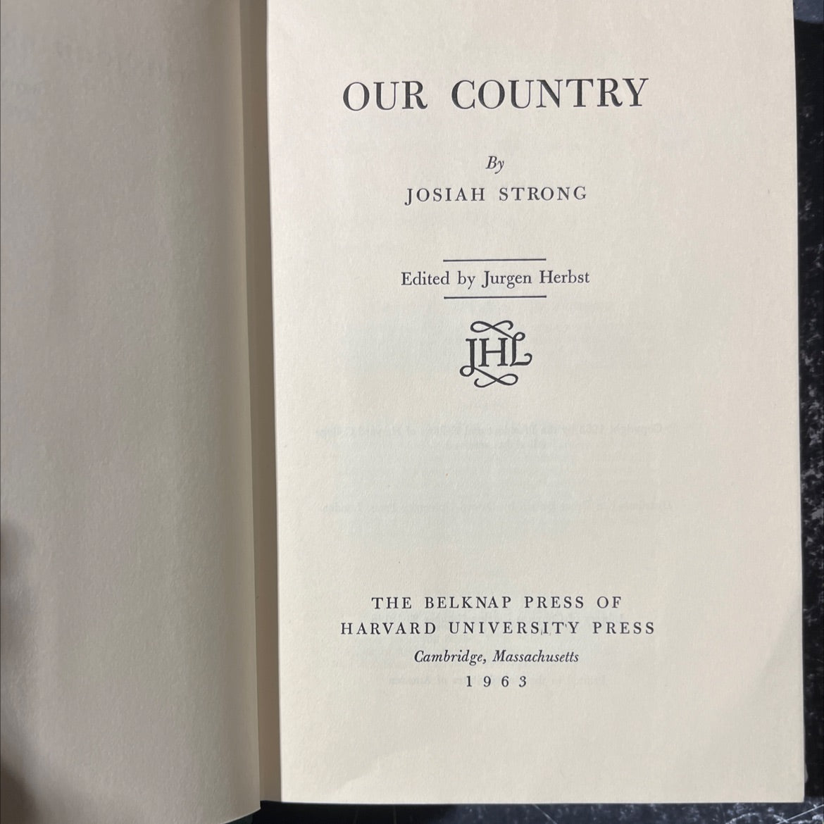 our country book, by josiah strong, 1963 Hardcover image 2