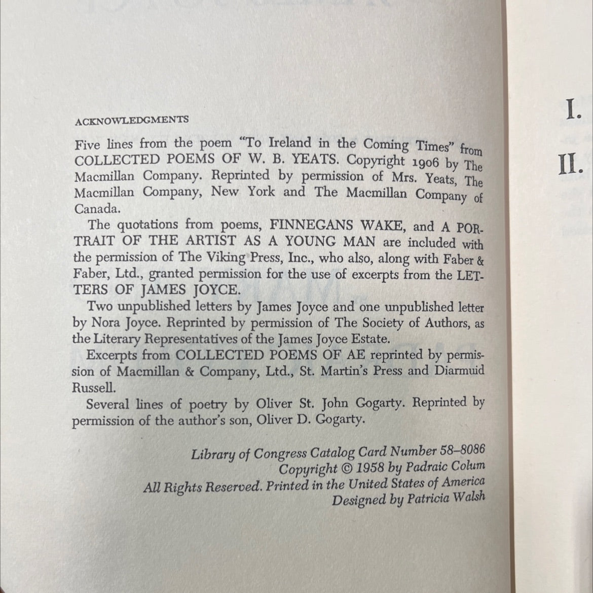 our friend james joyce book, by mary and padraic colum, 1958 Hardcover image 3