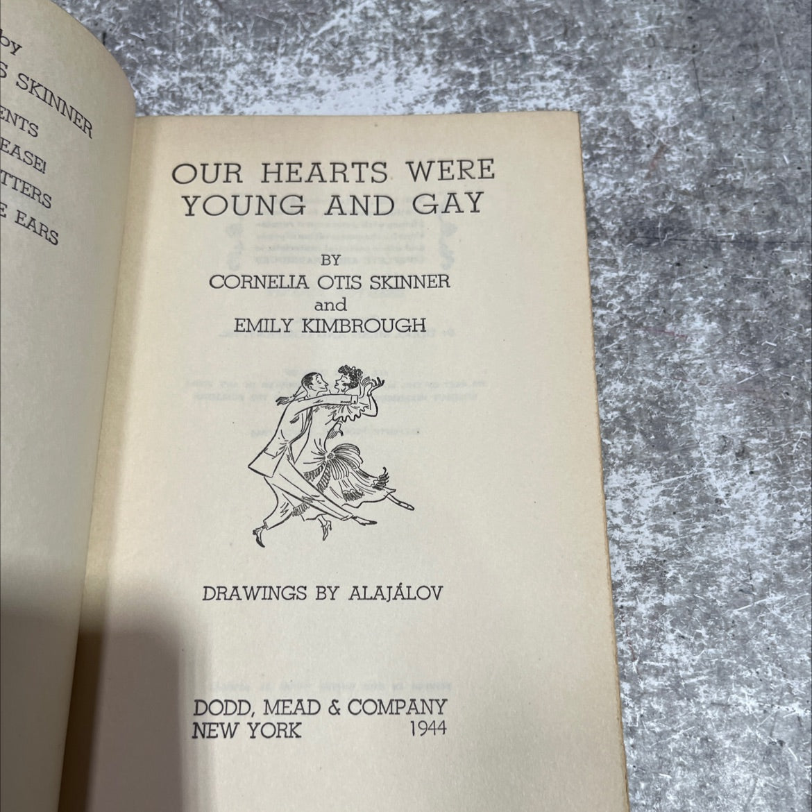 our hearts were young and gay book, by cornelia otis skinner, emily kimbrough, 1944 Hardcover image 2