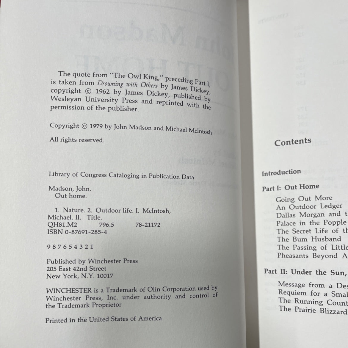 out home book, by john madson, 1979 Hardcover image 3