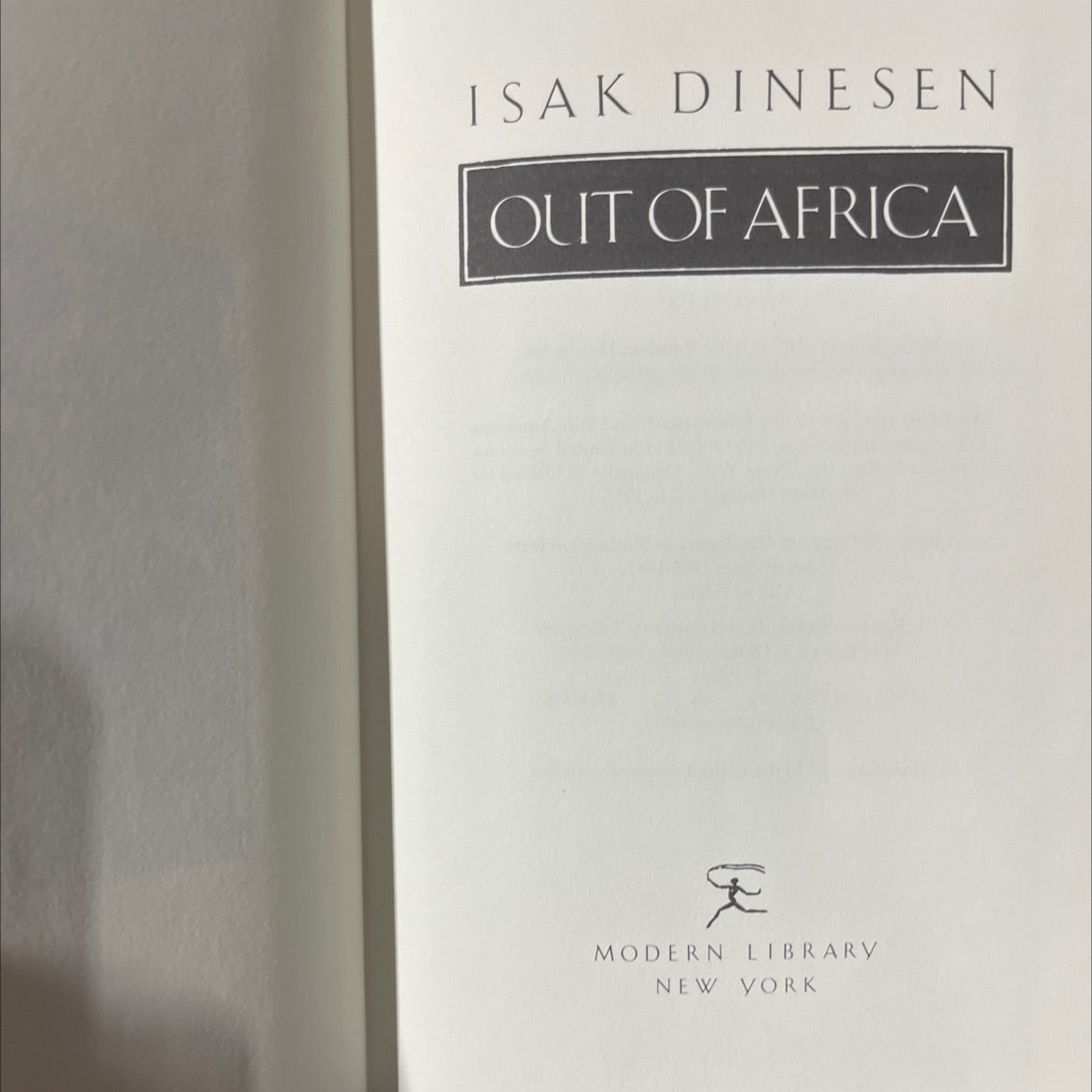 out of africa book, by isak dinesen, 1983 Hardcover image 2