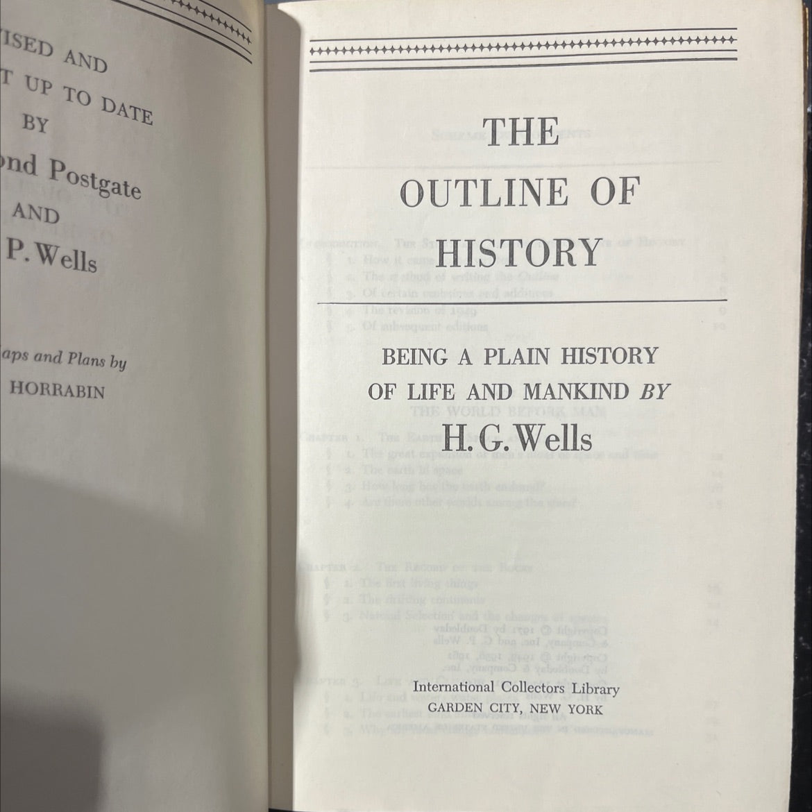 outline of the short history of life and mankind book, by h.g. wells, 1971 Hardcover image 2