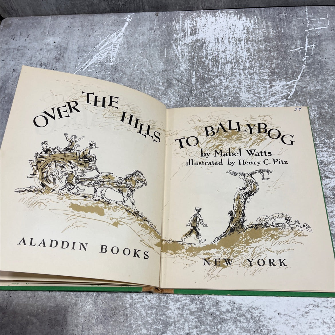 over the hills to ballybog book, by Mabel Watts, 1954 Hardcover image 2