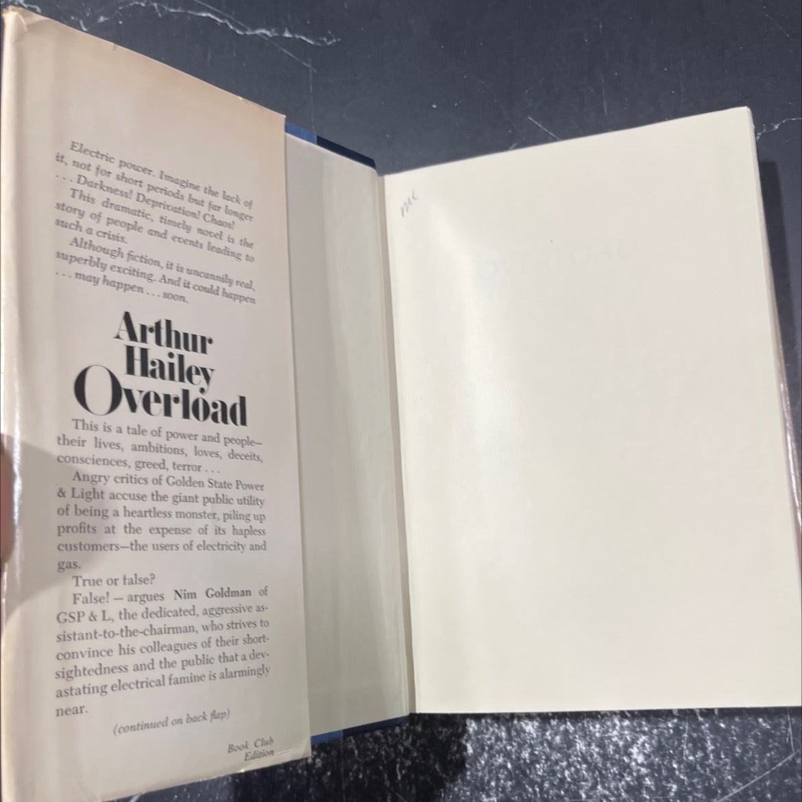overload book, by Arthur Hailey, 1979 Hardcover image 4