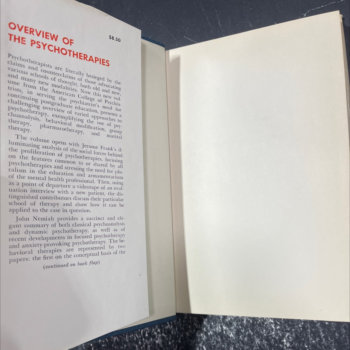 overview of the psychotherapies book, by gene usdin, m.d., 1975 Hardcover image 4