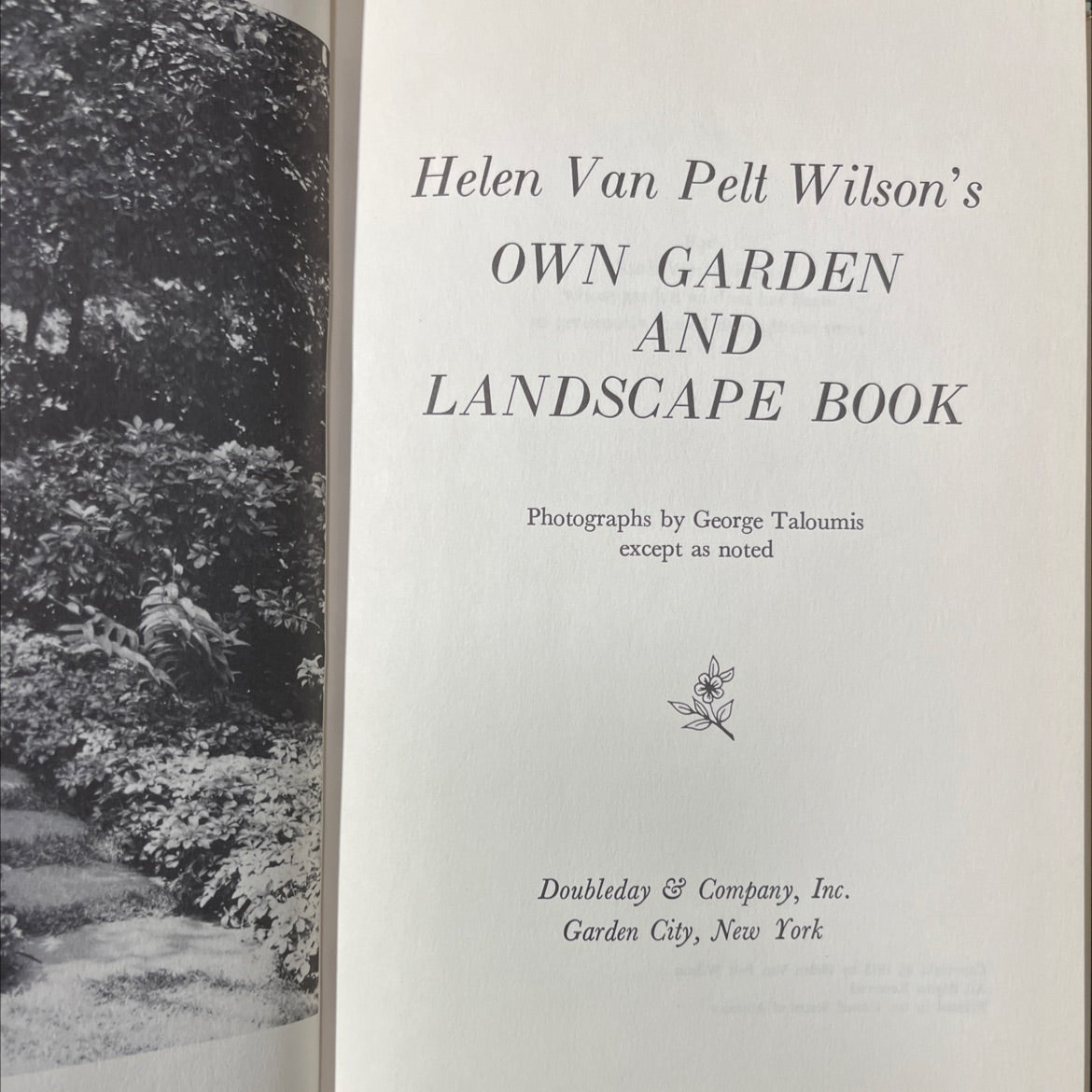 own garden and landscape book book, by Helen Van Pelt Wilson, 1973 Hardcover image 2