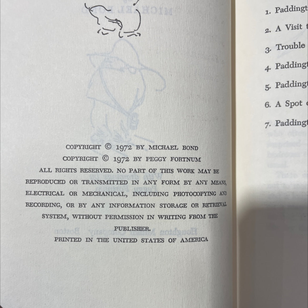 paddington abroad book, by michael bond, 1972 Hardcover image 3