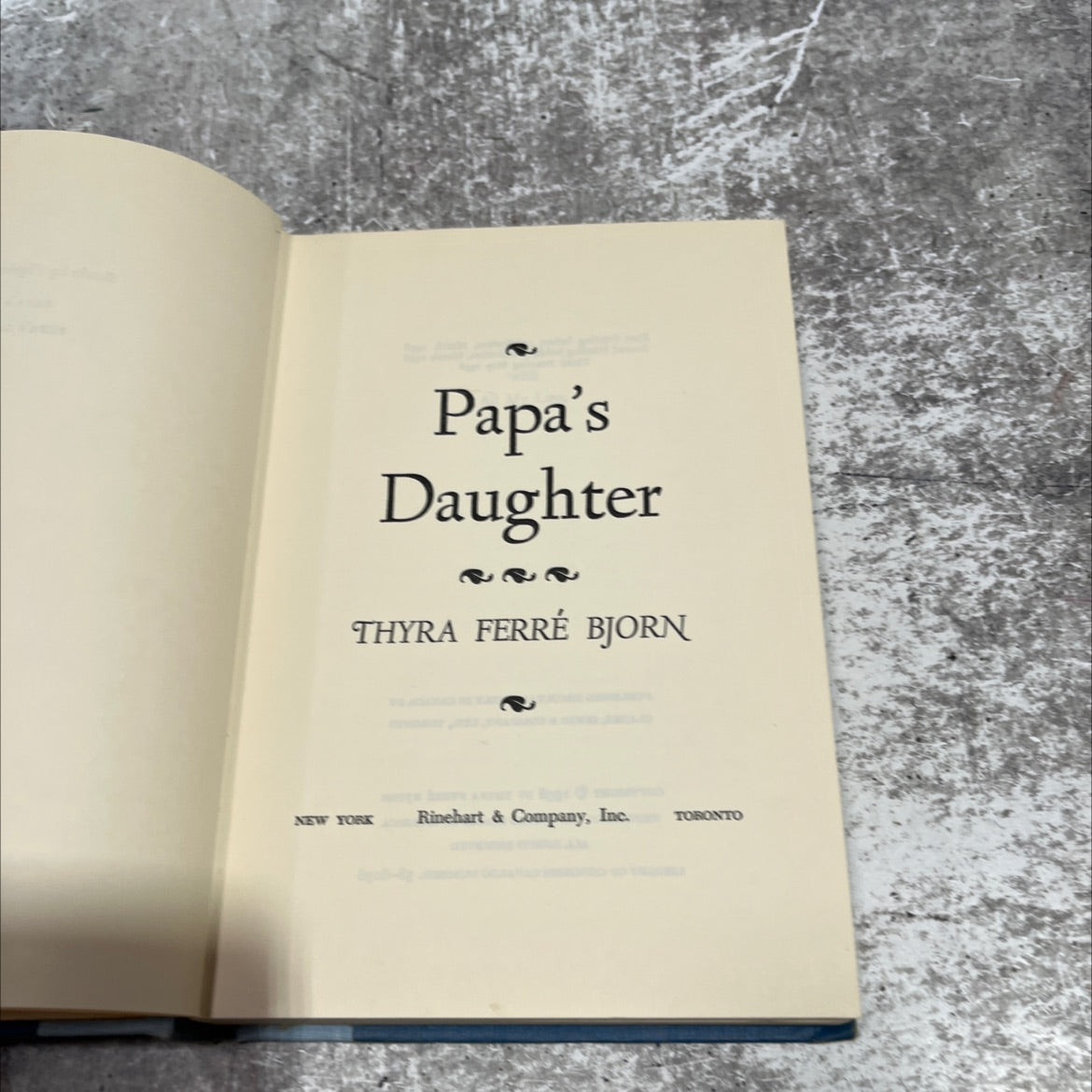 papa's daughter book, by thyra ferré bjorn, 1958 Hardcover image 2