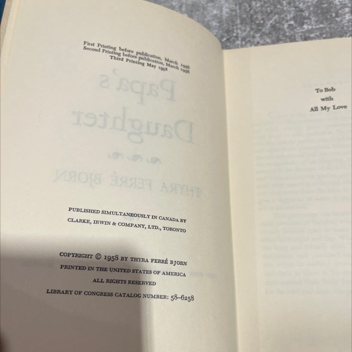 papa's daughter book, by thyra ferré bjorn, 1958 Hardcover image 3