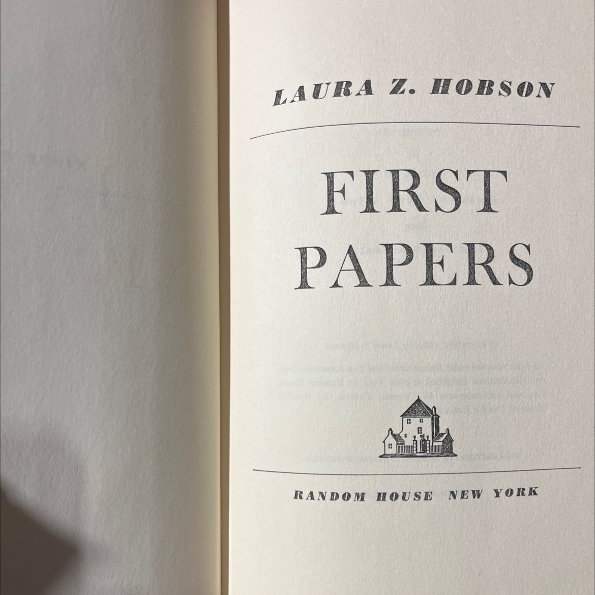 papers book, by laura z. hobson, 1964 Hardcover image 2