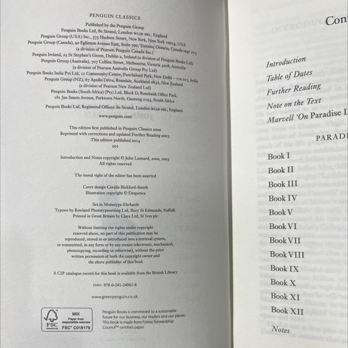 paradise lost book, by john milton, 2014 Hardcover image 3