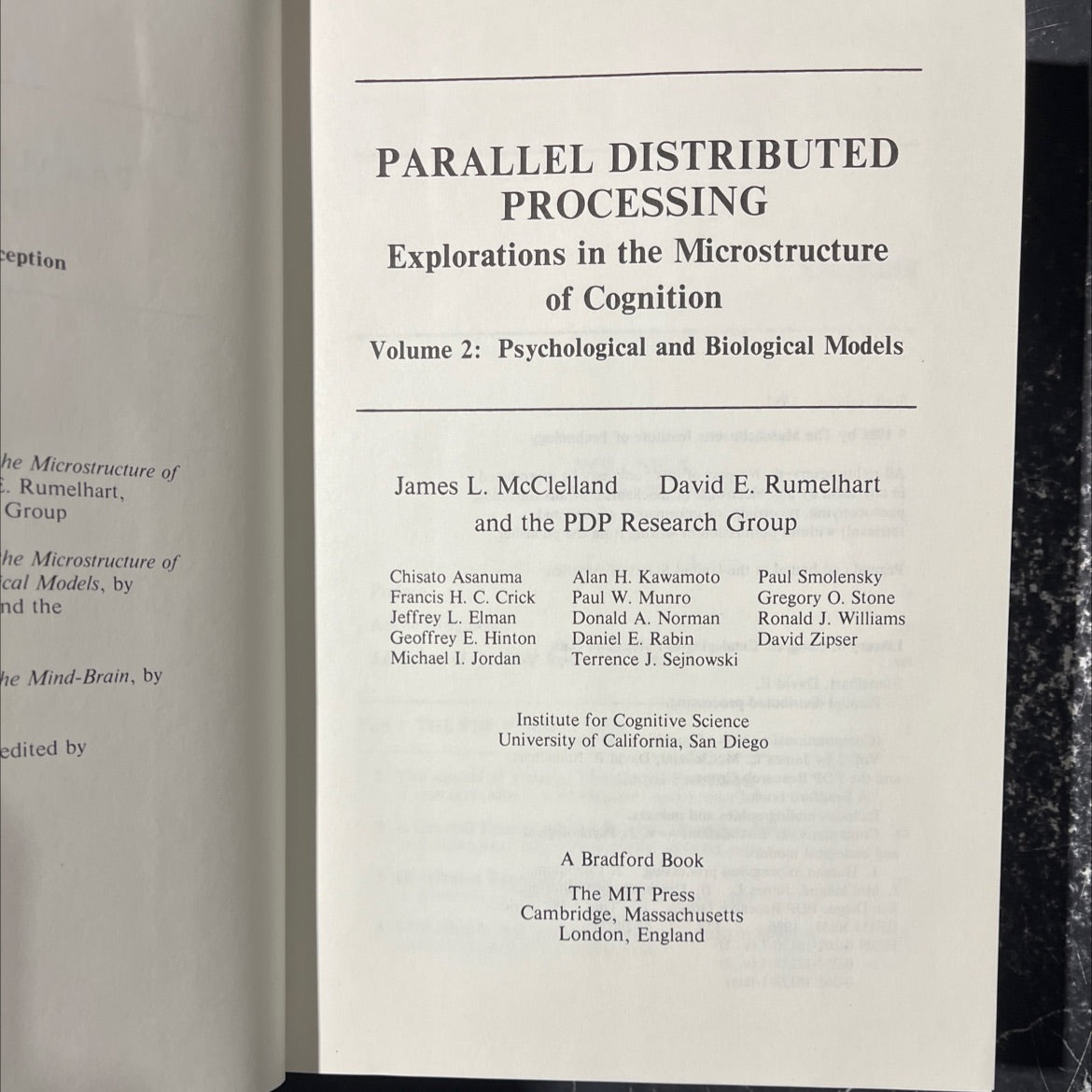 parallel distributed processing explorations in the microstructure of cognition volume 2 psychological and biological image 2