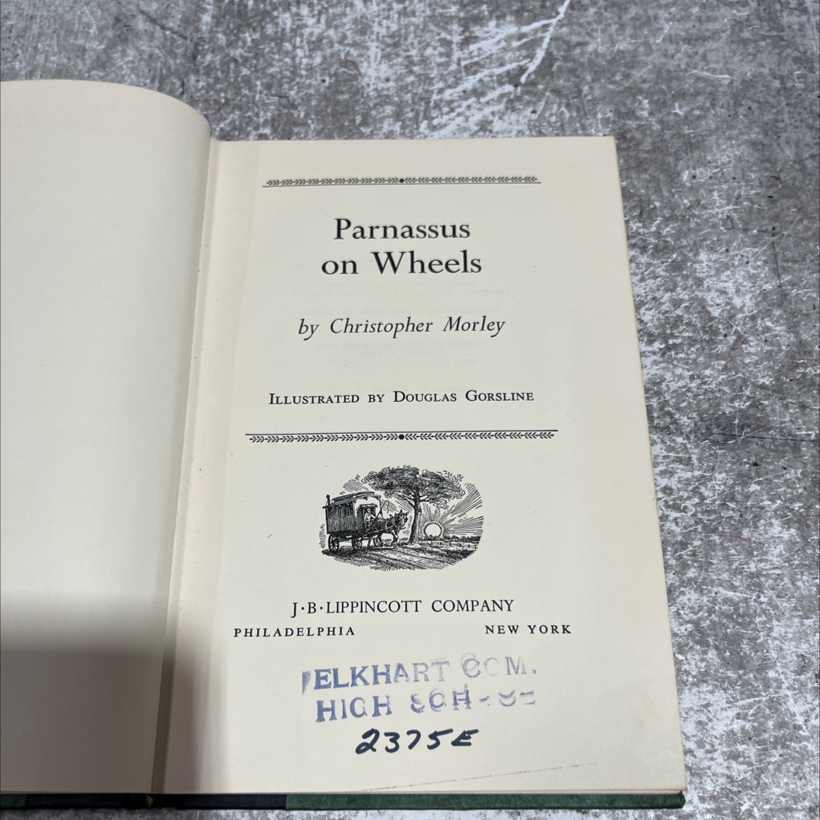 parnassus on wheels book, by christopher morley, 1955 Hardcover image 2