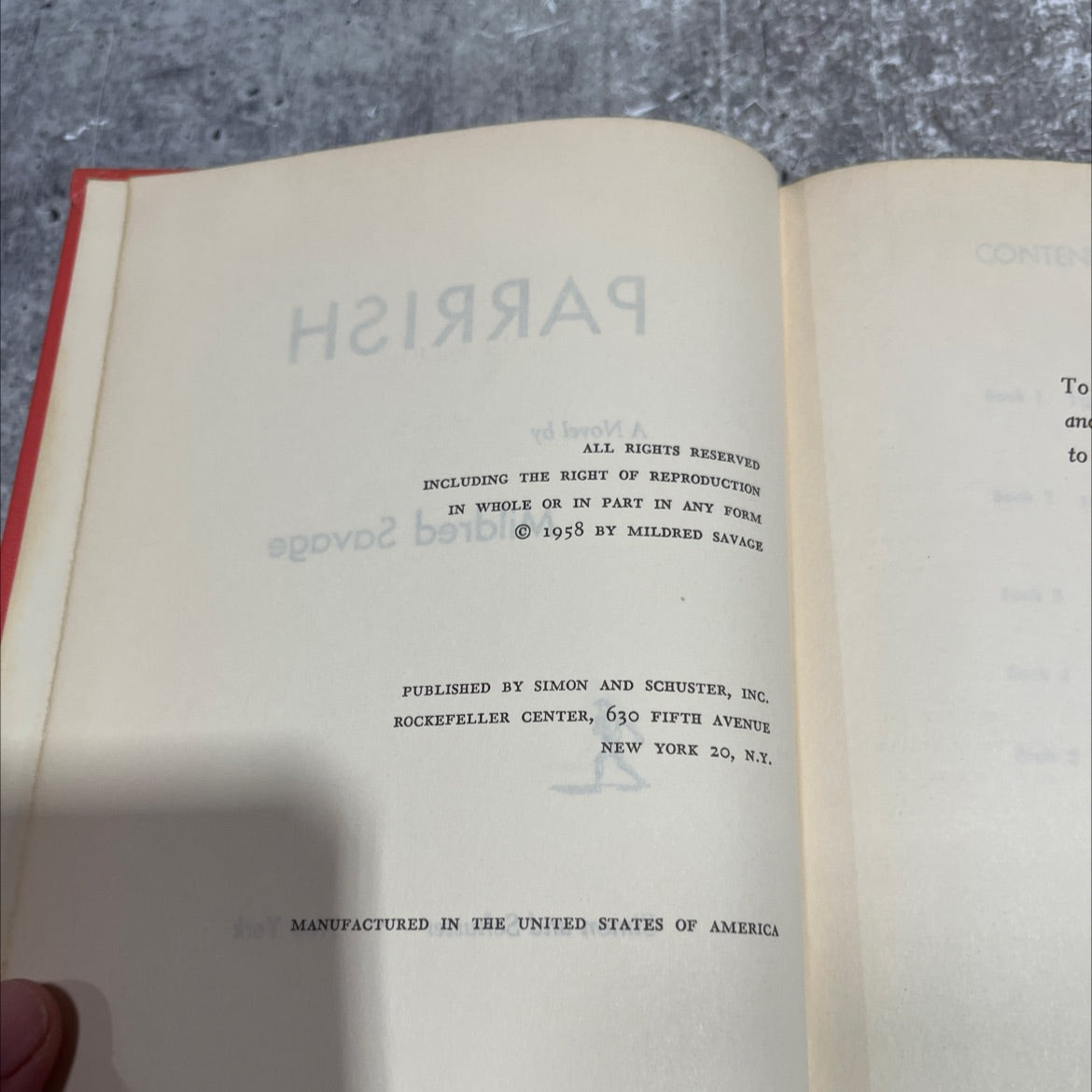 parrish book, by mildred savage, 1958 Hardcover image 3
