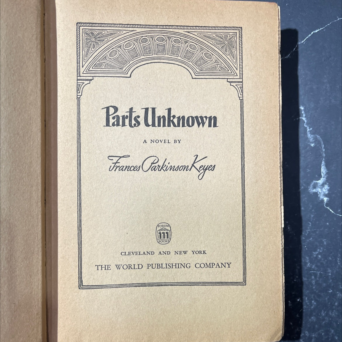parts unknown book, by Frances Parkinson Keyes, 1946 Hardcover image 2