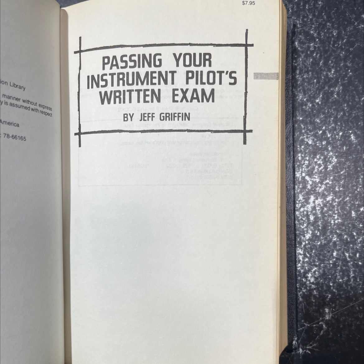 passing your instrument pilot's written exam book, by jeff griffin, 1979 Hardcover image 2