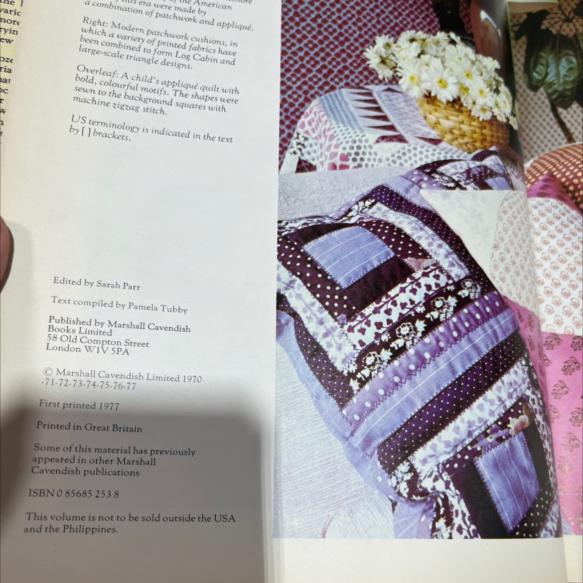 patchwork & appliqué book, by not stated, 1977 Hardcover image 3