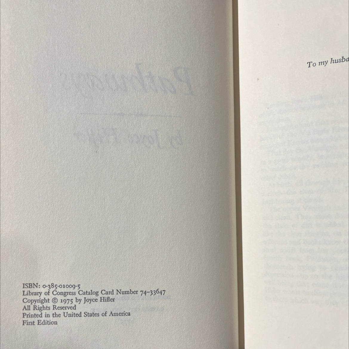 pathways book, by joyce hifler, 1975 Hardcover image 3