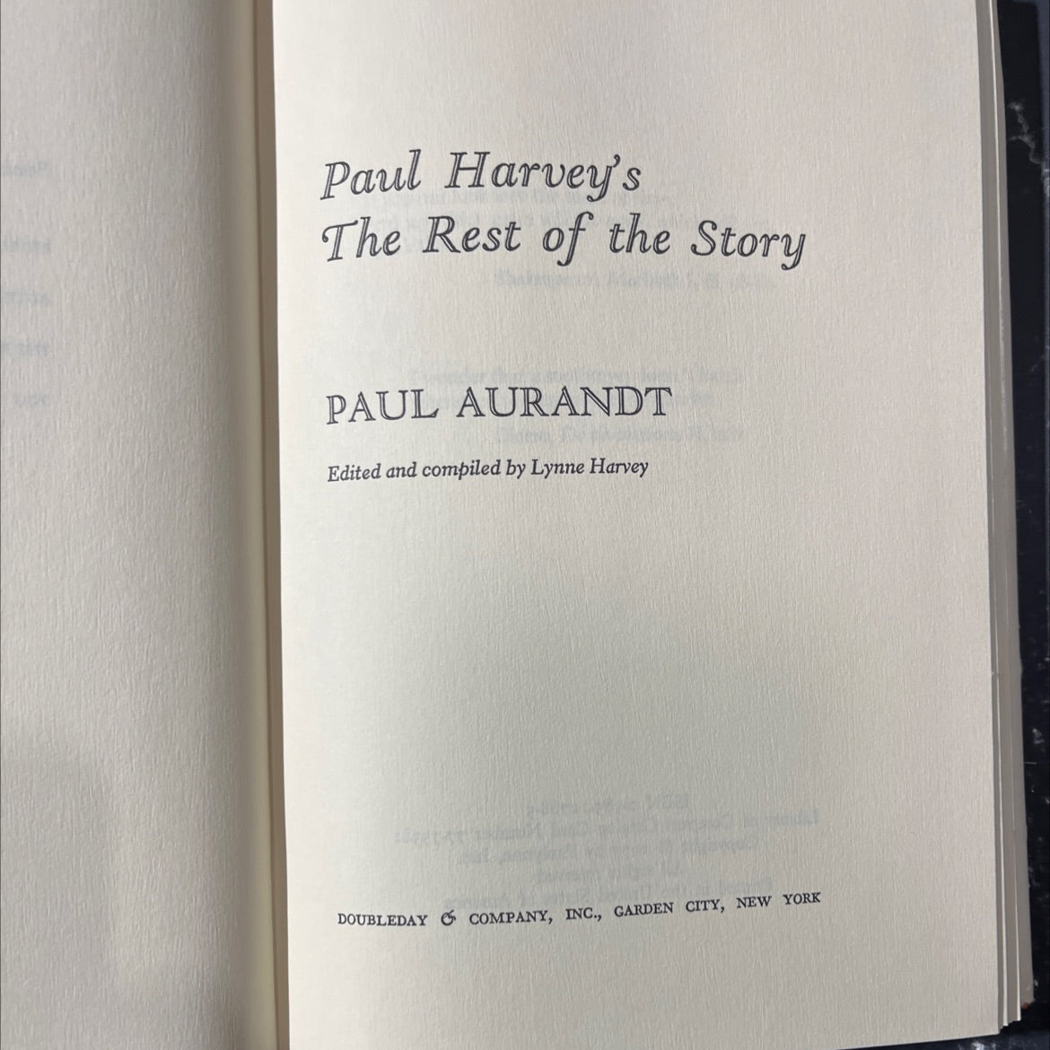 paul harvey's the rest of the story book, by paul aurandt, 1977 Hardcover image 2