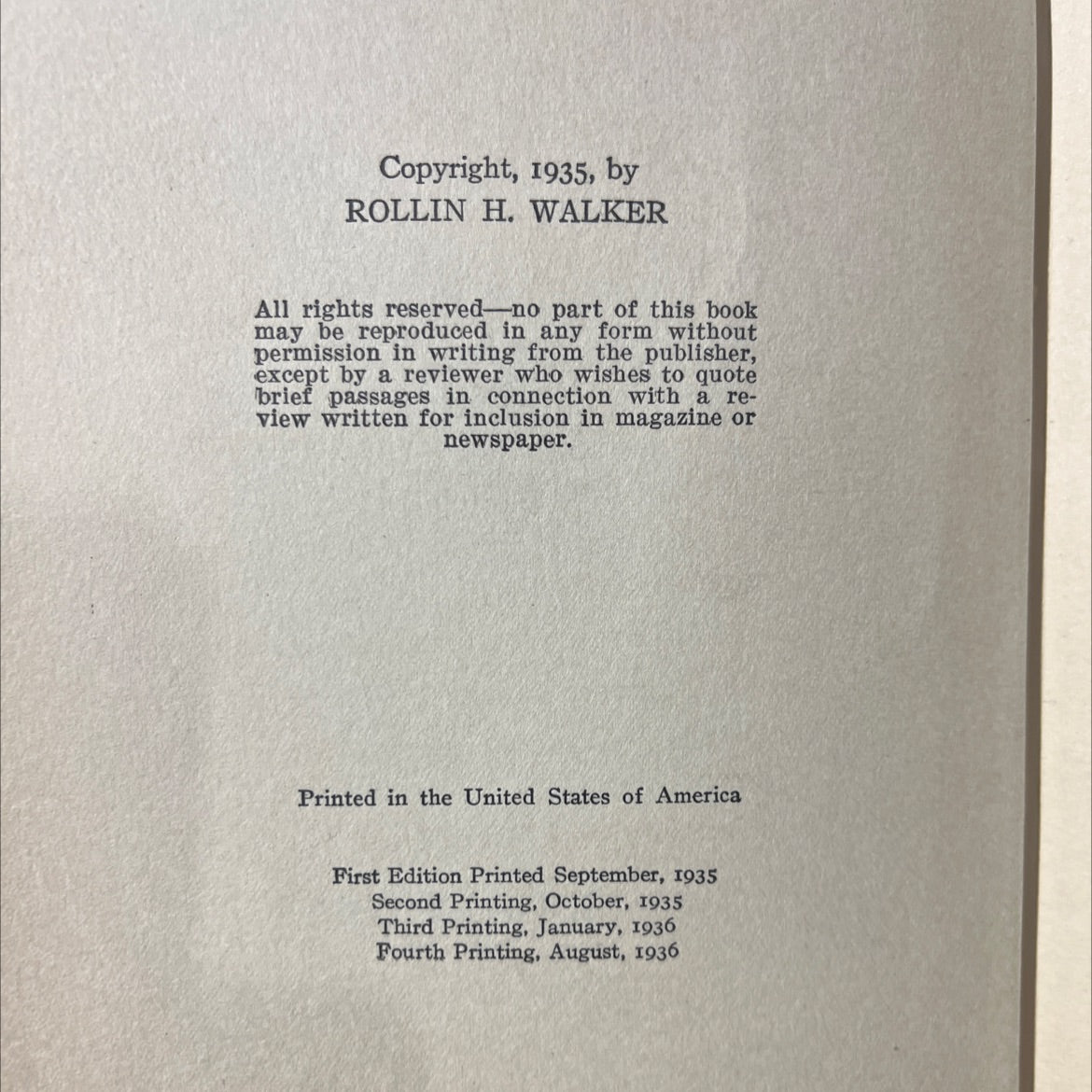 paul's secret of power book, by rollin h. walker, 1935 Hardcover image 3
