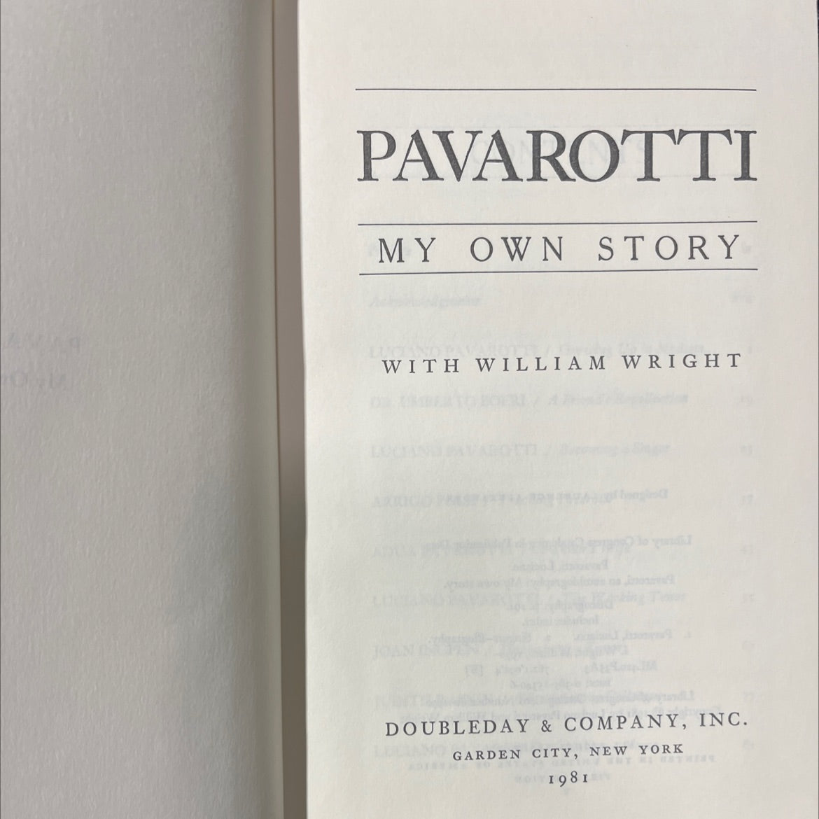 pavarotti my own story book, by luciano pavarotti, 1981 Hardcover image 2