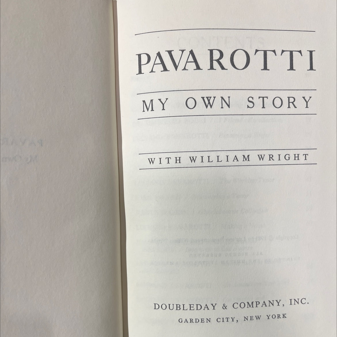 pavarotti my own story book, by luciano pavarotti and william wright, 1981 Hardcover image 2