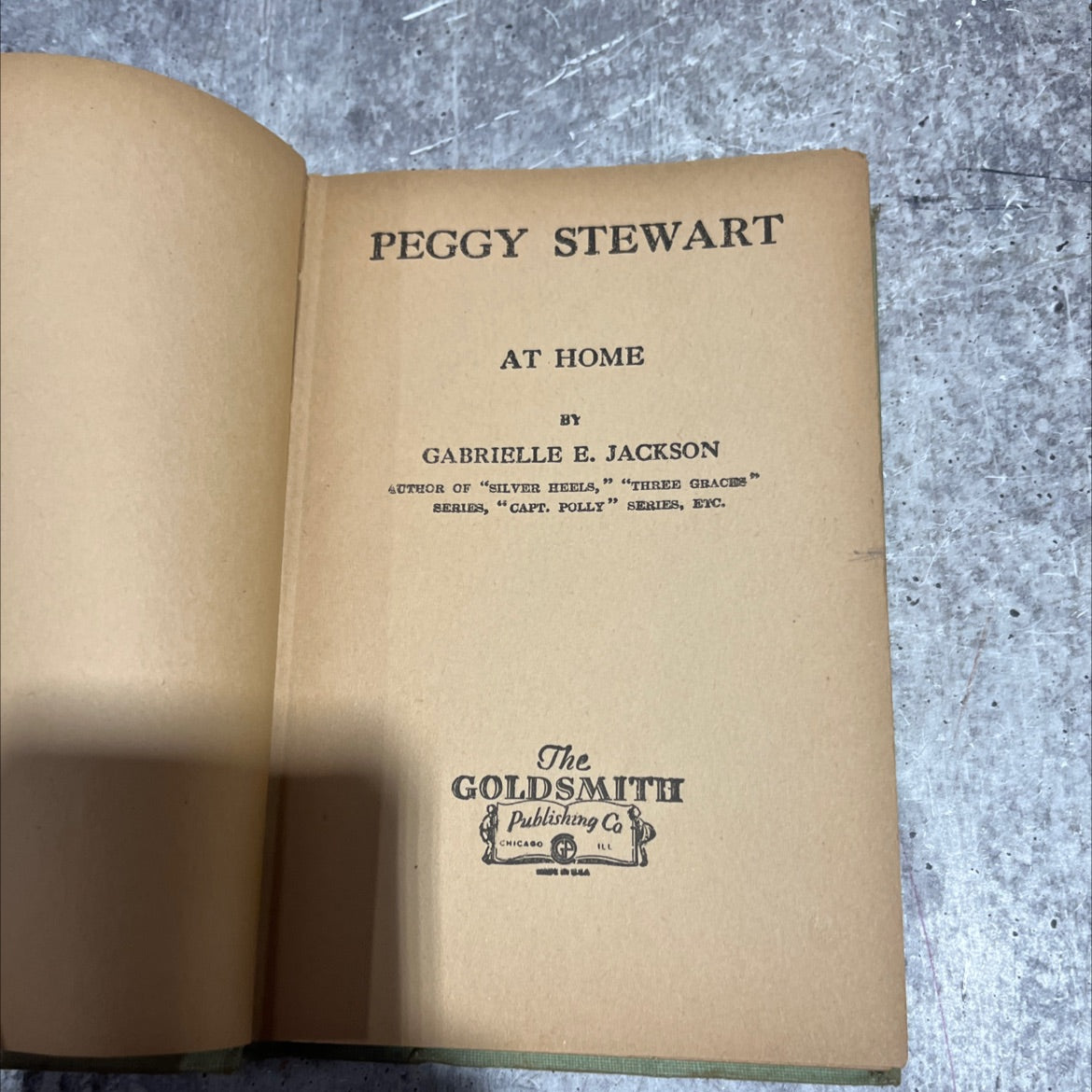 peggy stewart at home book, by gabrielle e. jackson, 1920 Hardcover image 2