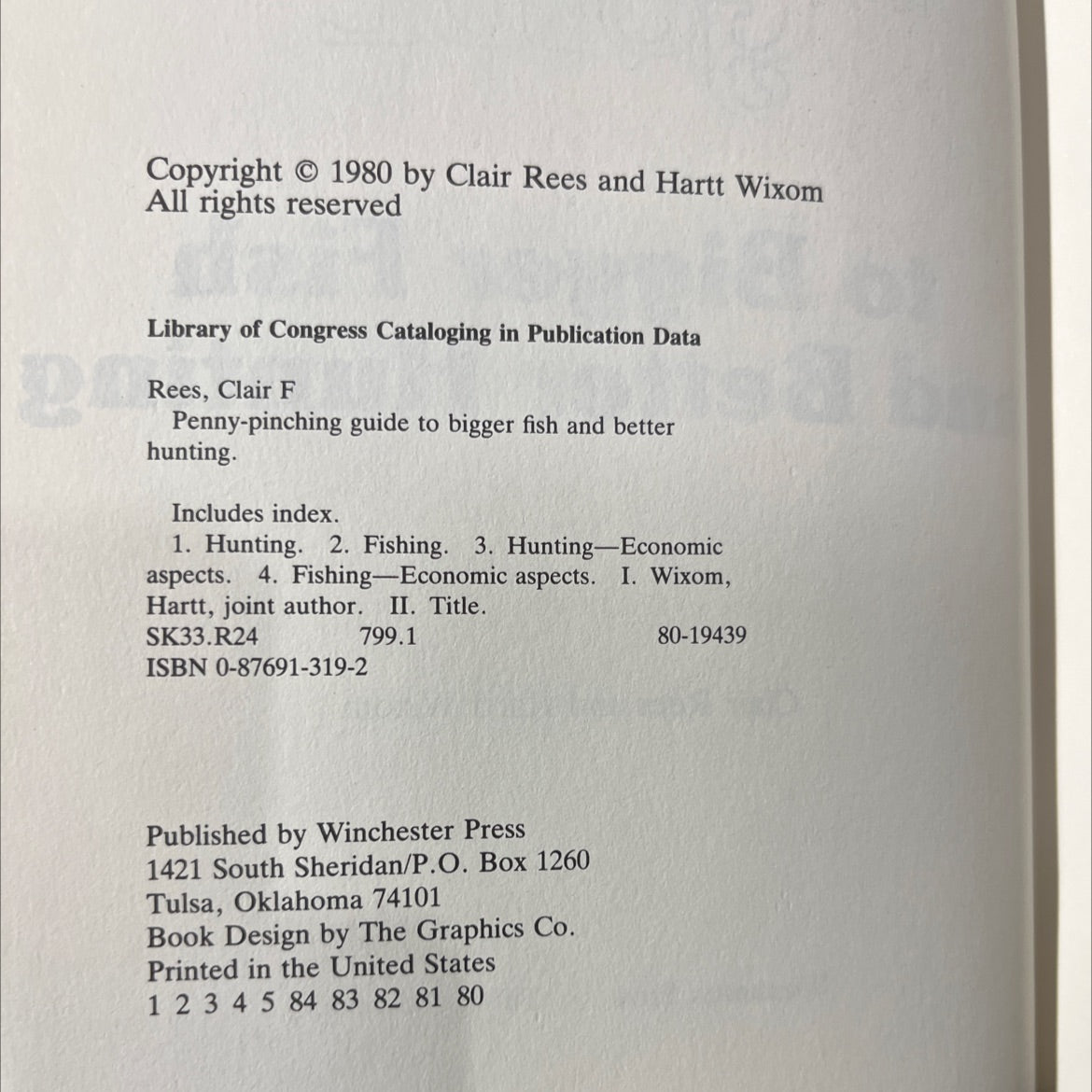 penny pinching guide to bigger fish and better hunting book, by Clair Rees and Hartt Wixom, 1980 Hardcover image 3