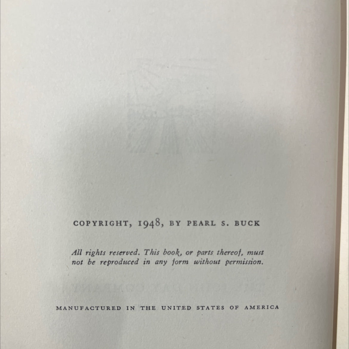 peony book, by pearl s. buck, 1948 Hardcover image 3