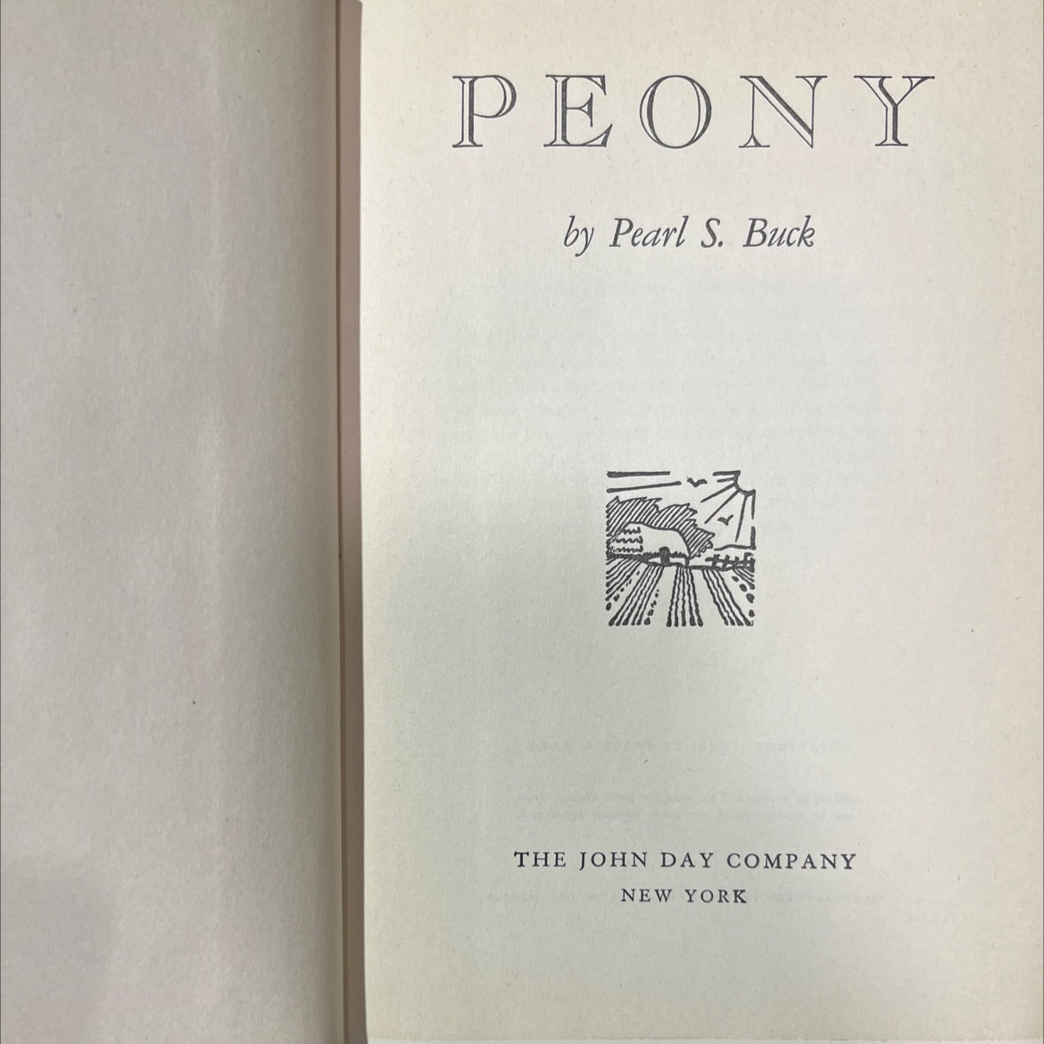 peony book, by pearl s. buck, 1948 Hardcover image 2