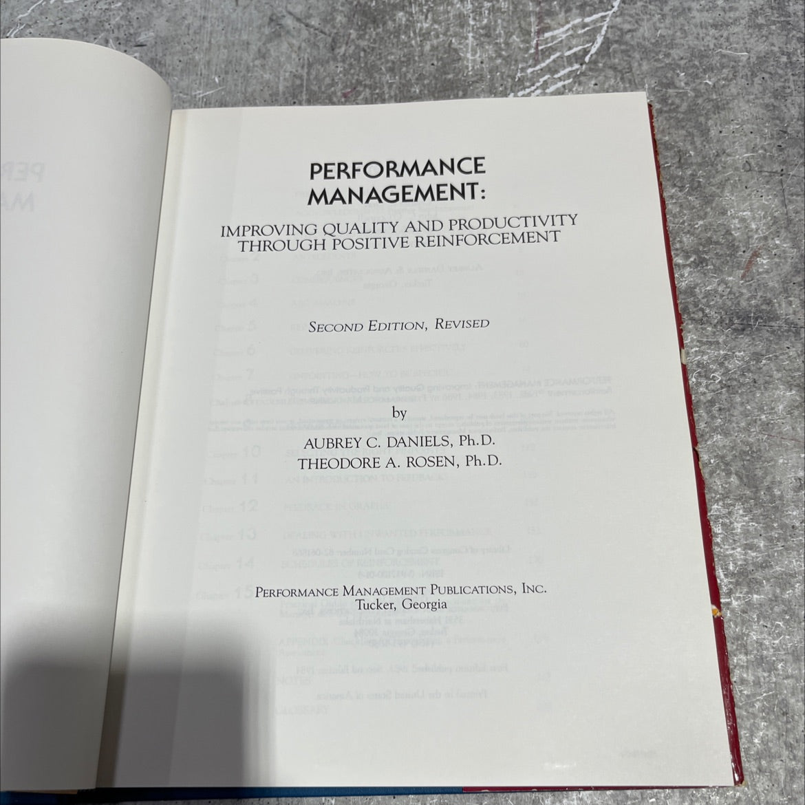 performance management: improving quality and productivity through positive reinforcement book, by aubrey c. daniels, image 2