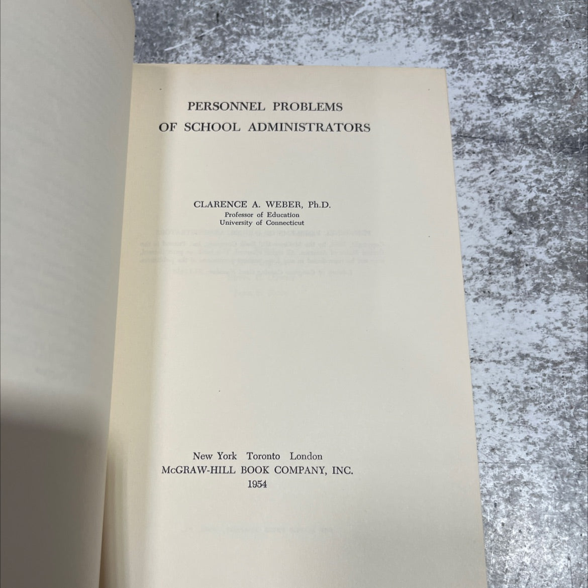 personnel problems of school administrators book, by clarence a. weber, ph.d., 1954 Hardcover image 2
