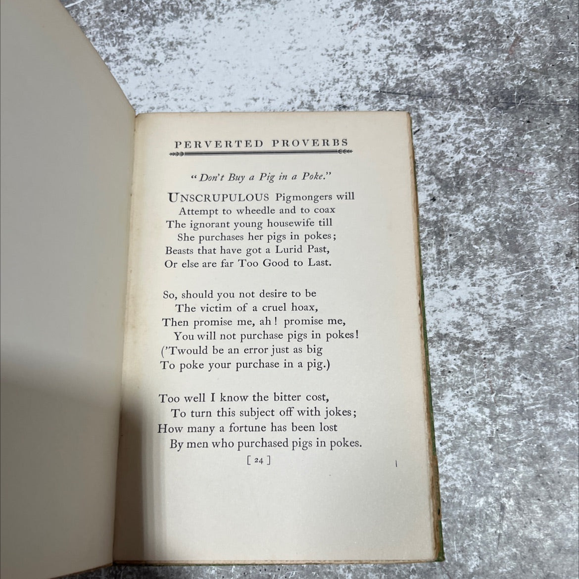 perverte d proverbs a manual of immorals for the many book, by col. d. streamer, 1903 Hardcover image 4