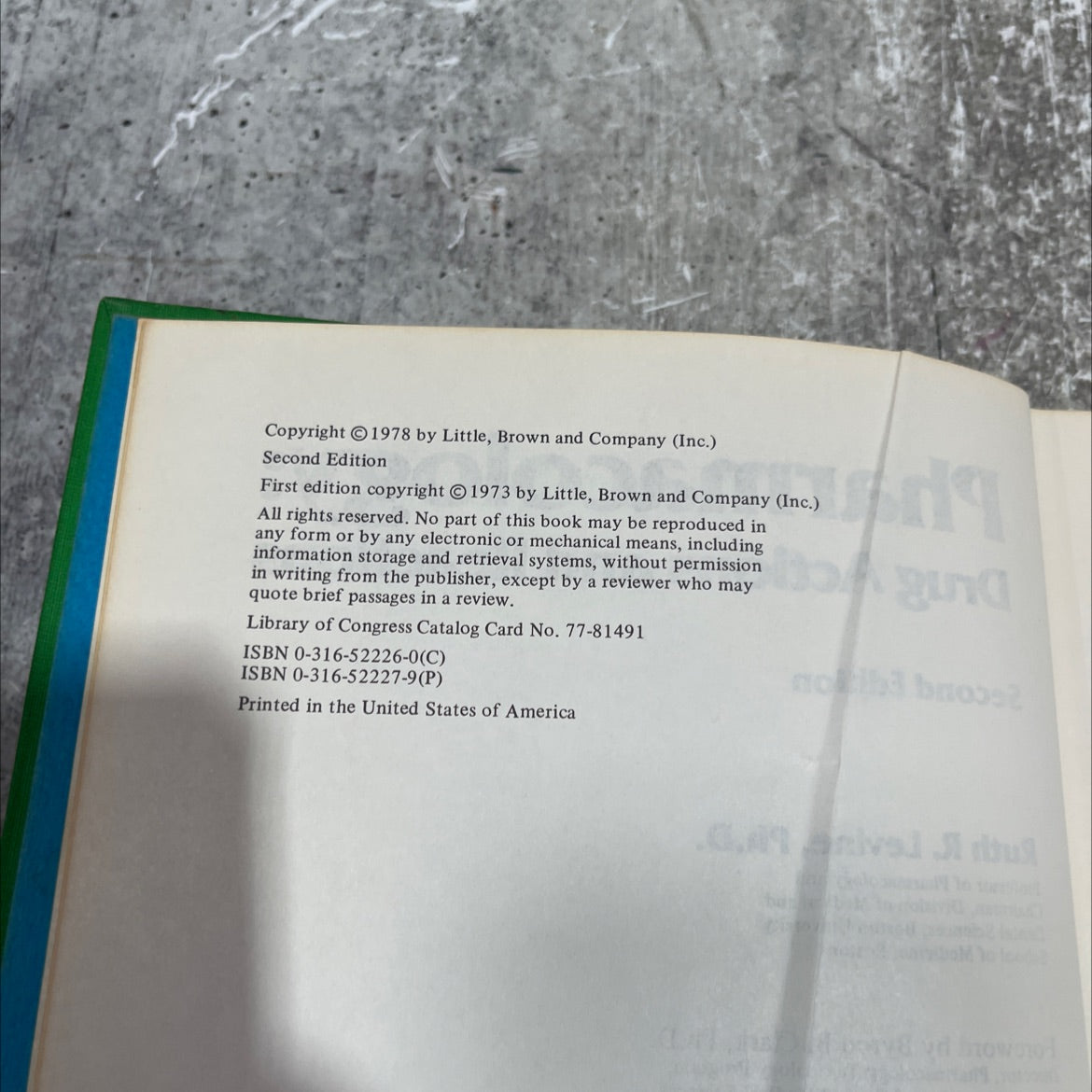 pharmacology: drug actions and reactions book, by ruth r. levine, 1978 Hardcover image 3