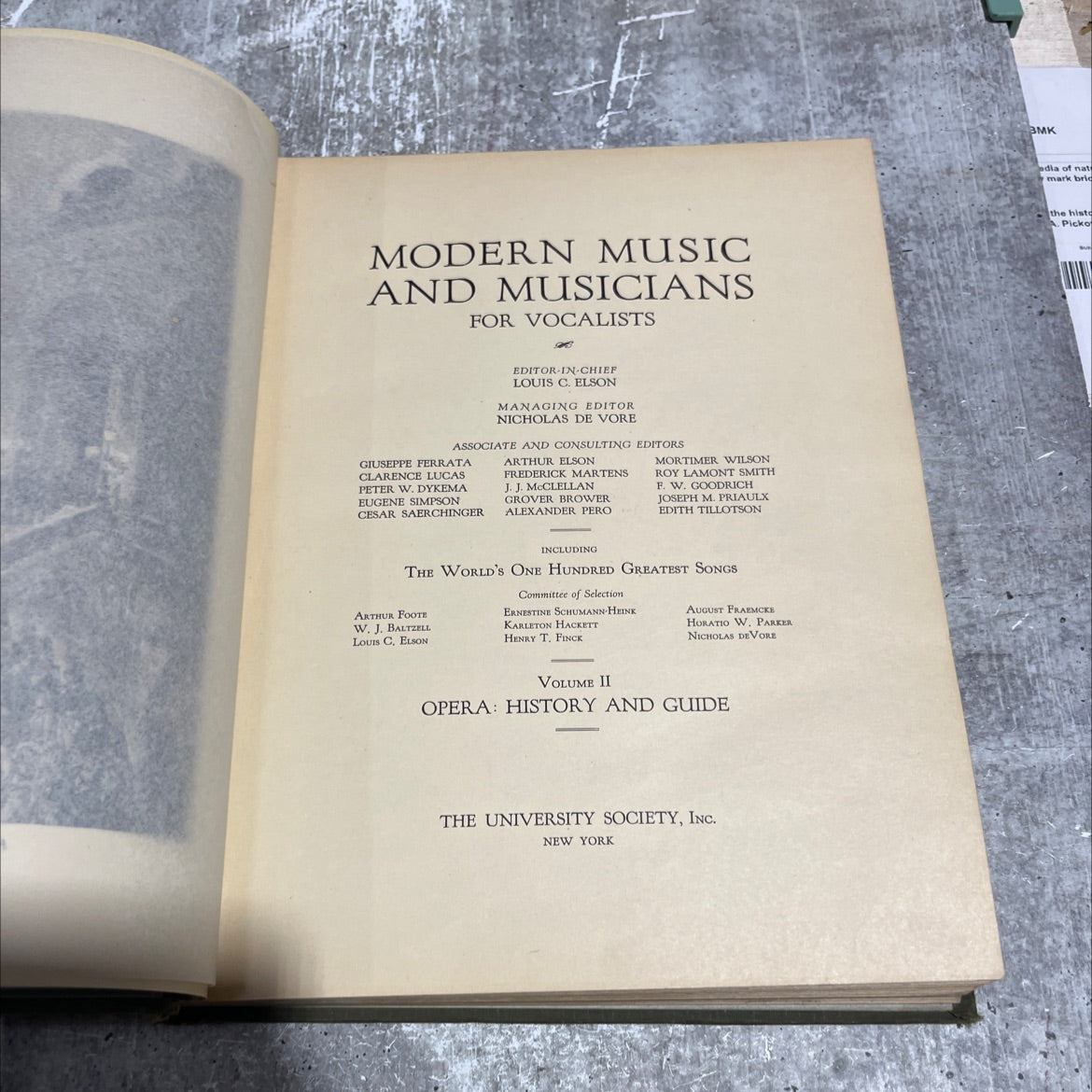 phases of operatic history book, by gustav konné, 1918 Hardcover image 1