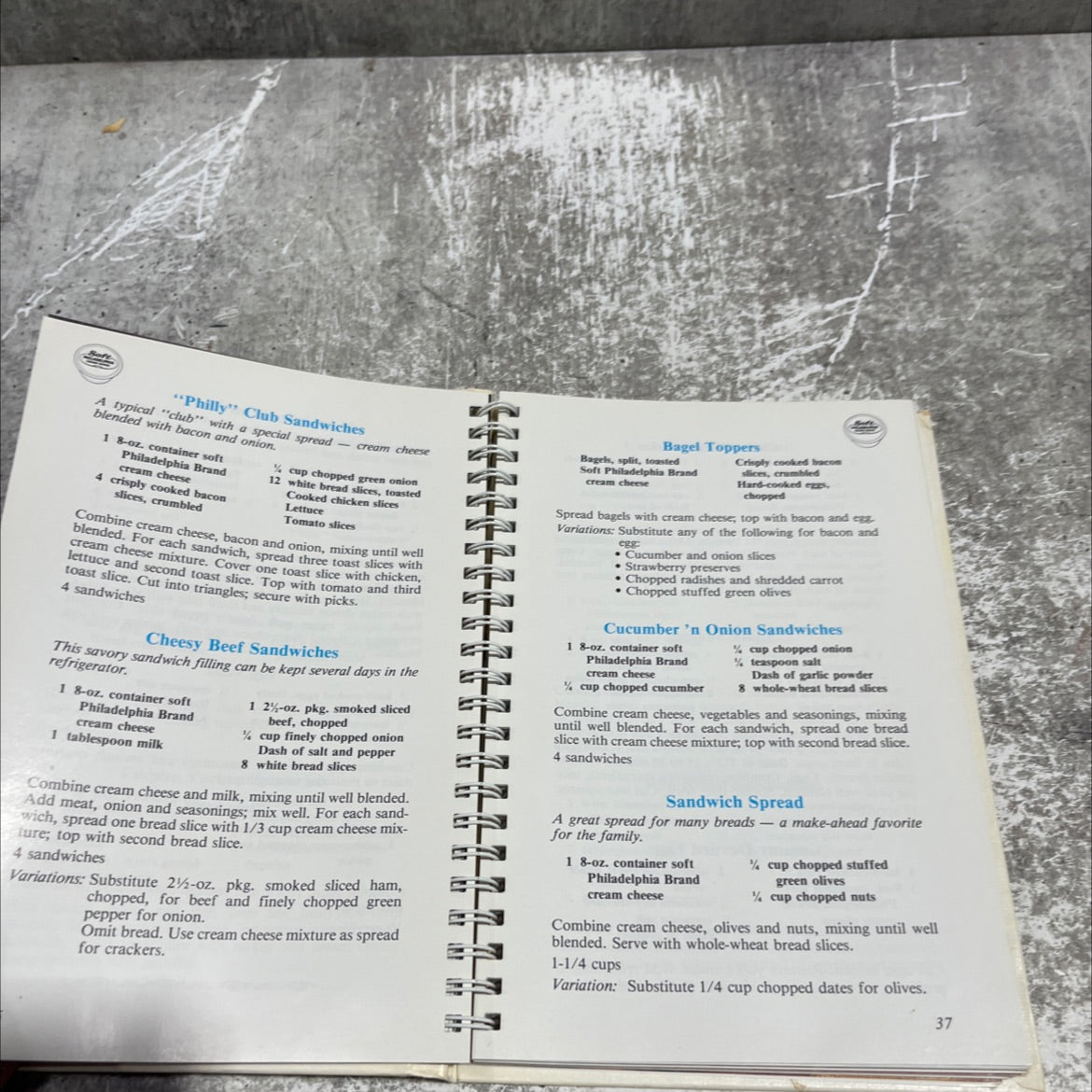 philadelphia brand cream cheese cookbook book, by Kraft Kitchens, 1981 Hardcover image 4