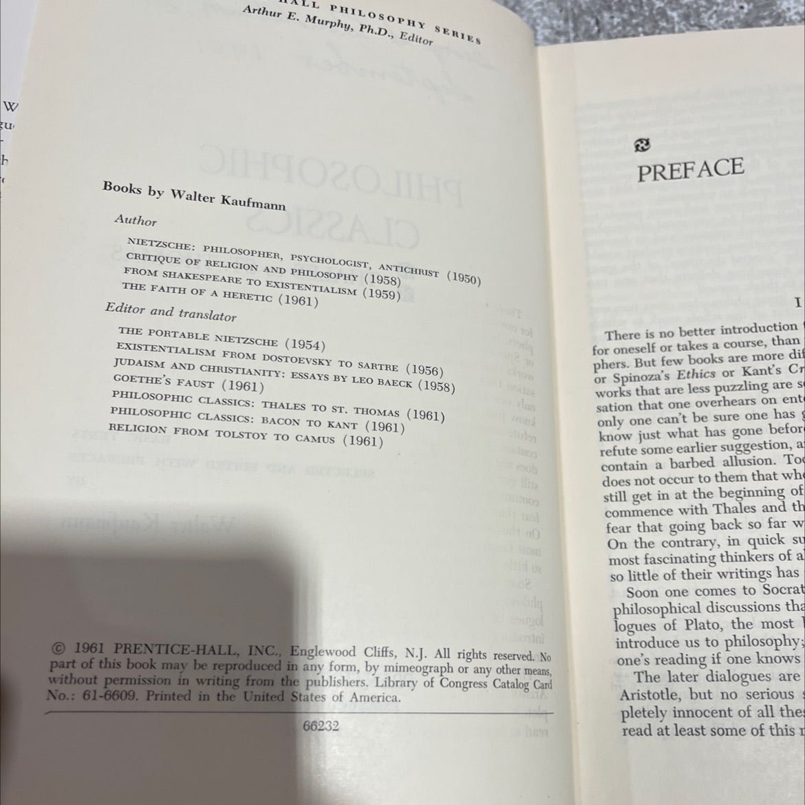 philosophic classics: thales to st. thomas book, by george s. roudebush, jr., 1961 Hardcover image 3