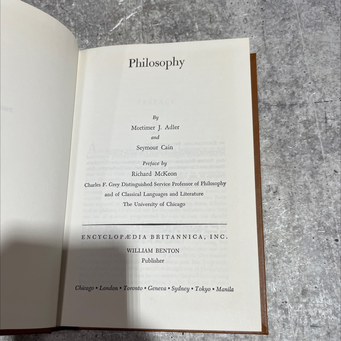 philosophy book, by Mortimer J. Adler and Seymour Cain, 1963 Hardcover image 2