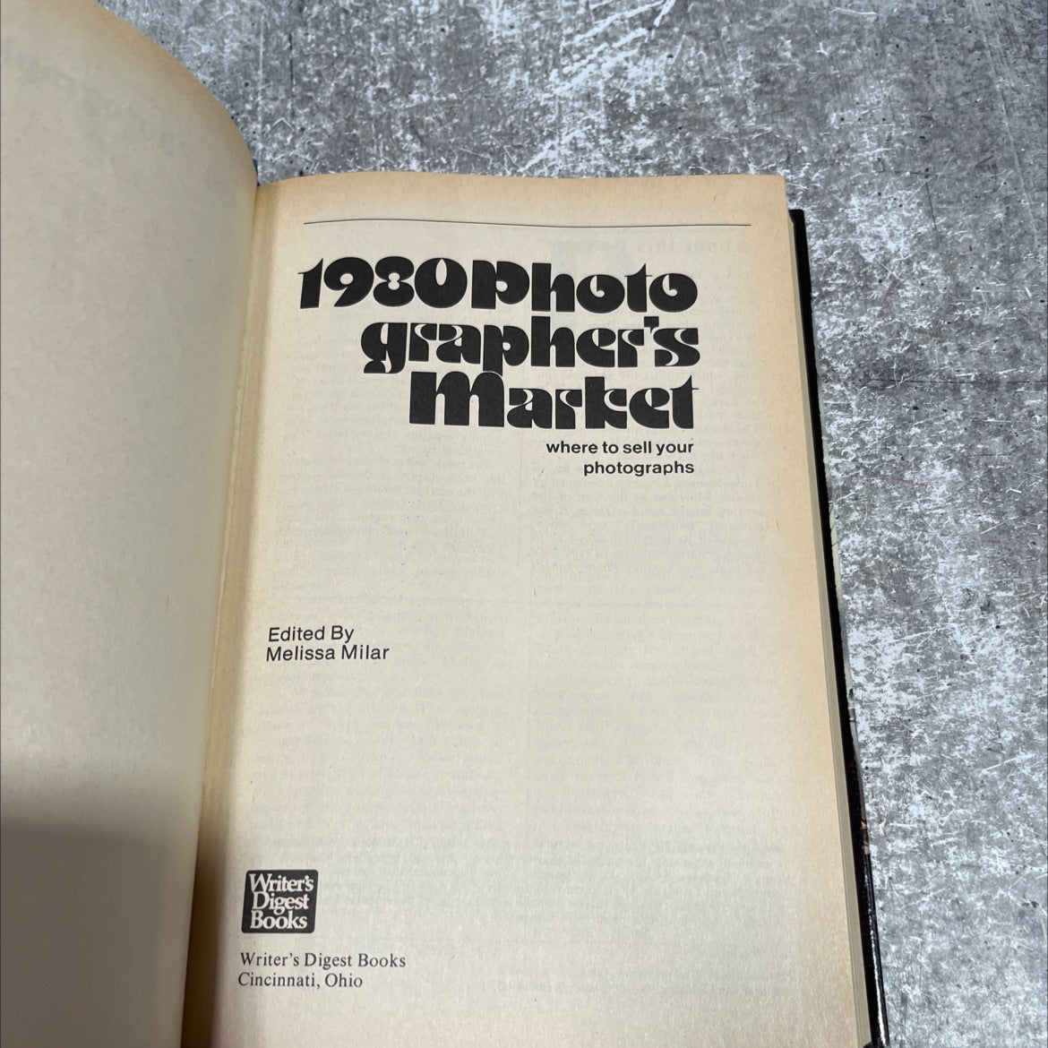 photographer's market where to sell your photographs book, by melissa milar, 1980 Hardcover image 2