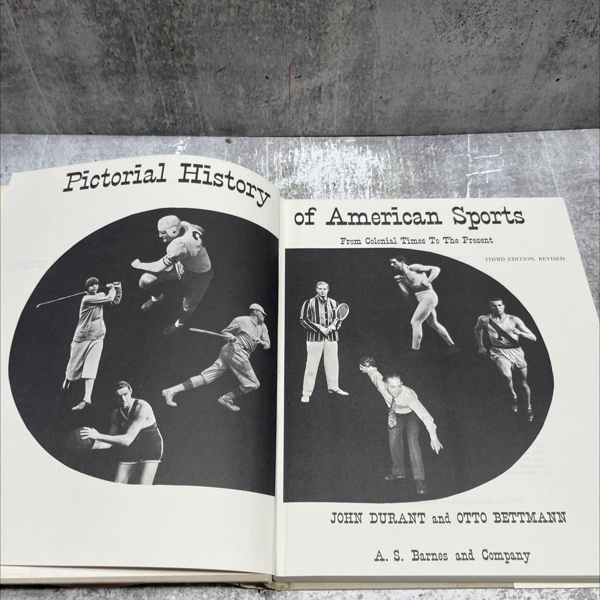 pictorial history of american sports from colonial times to the present book, by john durant and otto bettmann, 1973 image 2