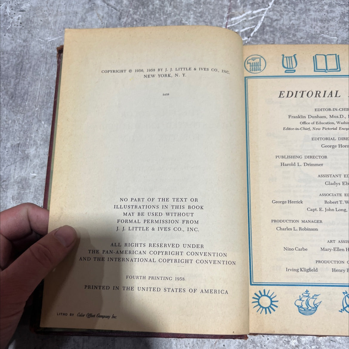pictured knowledge the full-color illustrated encyclopedia for the family book, by Franklin Dunham, 1958 Hardcover image 3