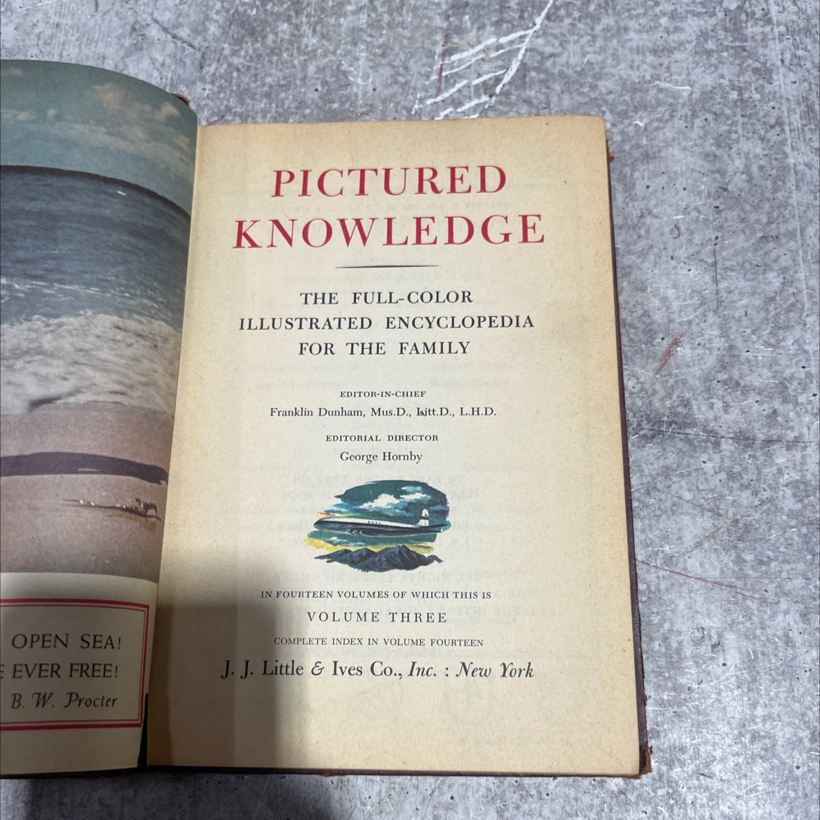 pictured knowledge the full-color illustrated encyclopedia for the family book, by Franklin Dunham, 1958 Hardcover image 2
