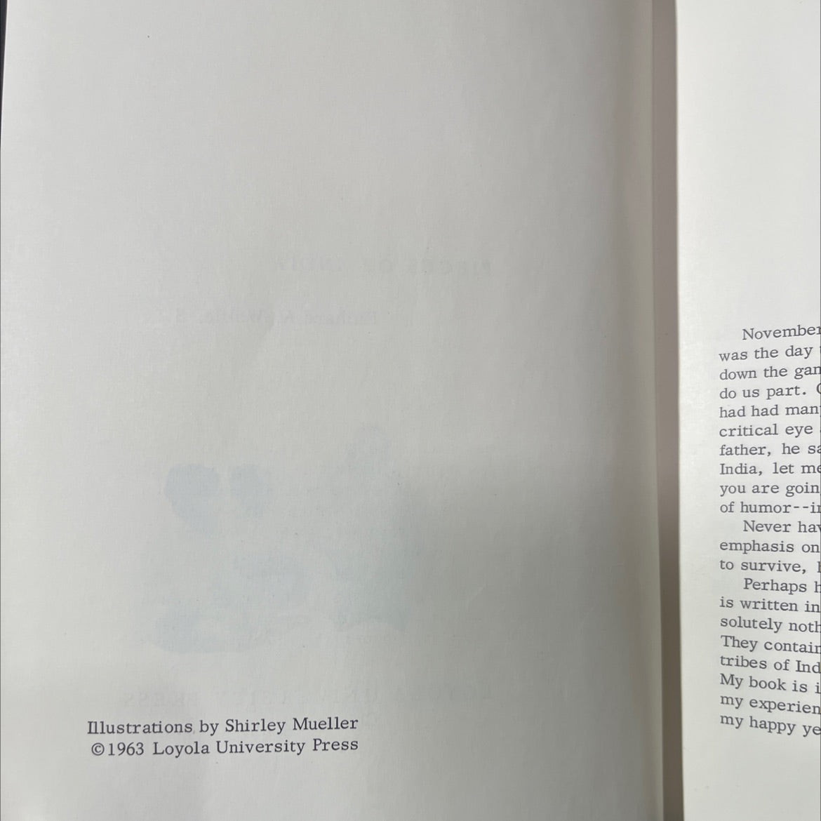 pieces of india book, by richard a. welfle, s.j., 1963 Hardcover image 3