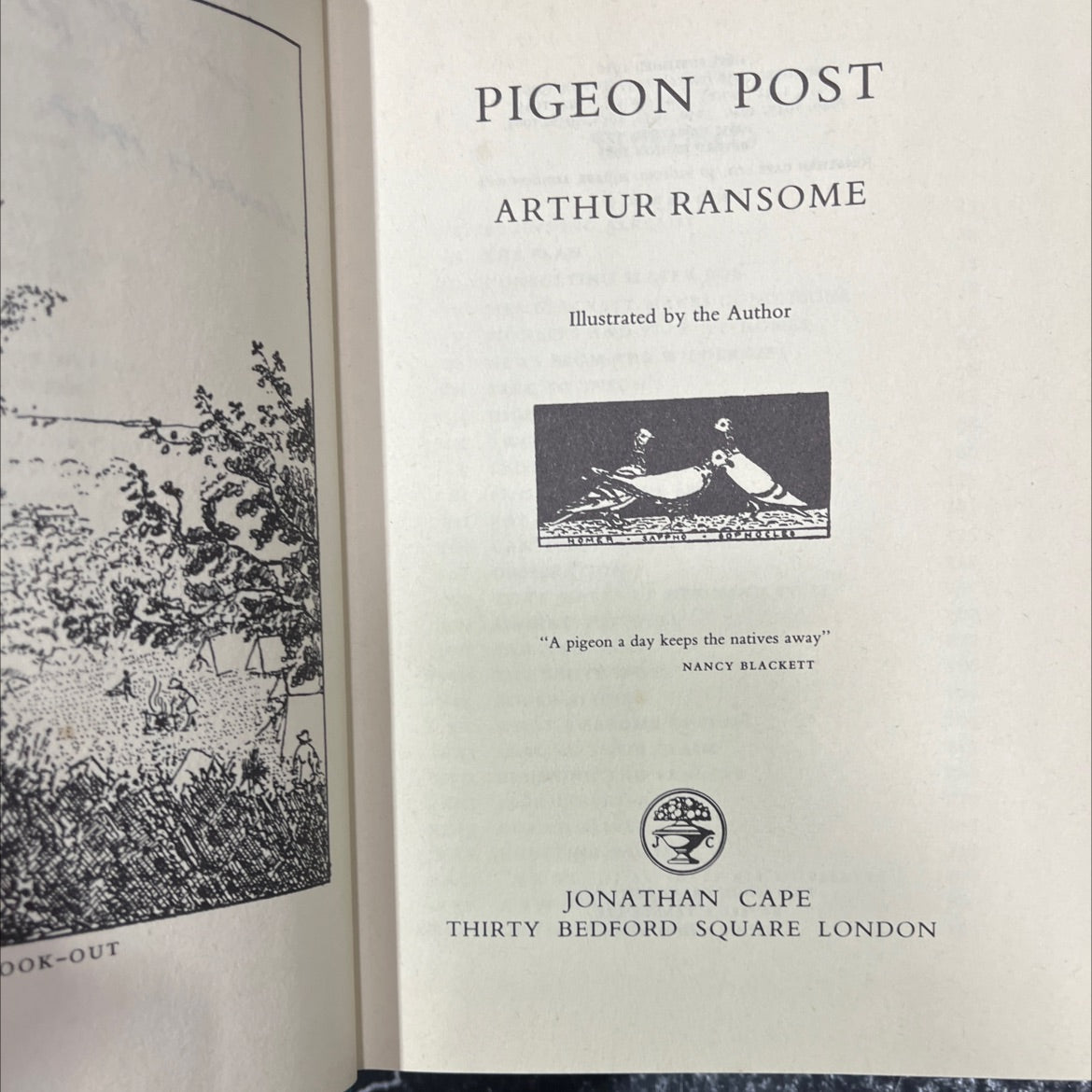 pigeon post book, by arthur ransome, 1977 Hardcover image 2