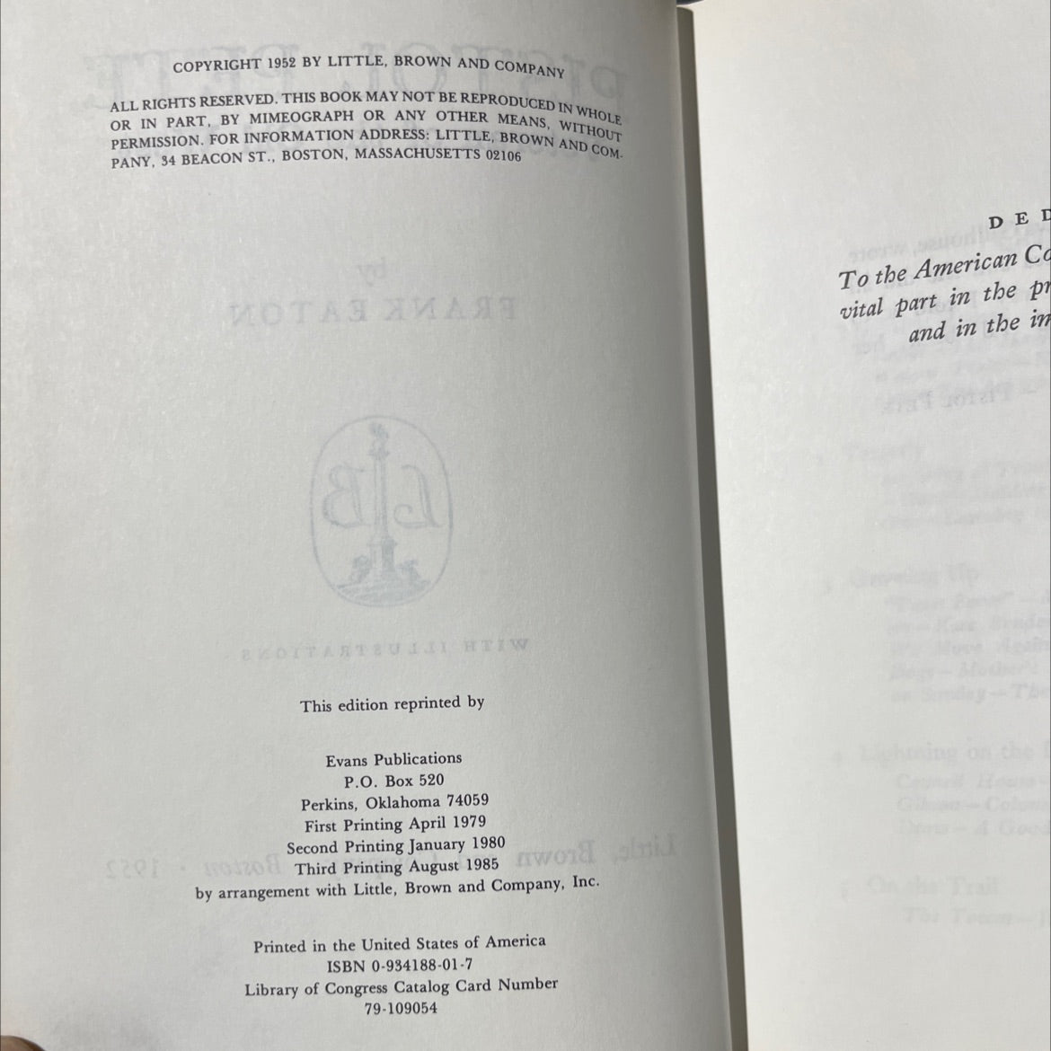 pistol pete veteran of the old west book, by frank eaton, 1985 Hardcover image 3