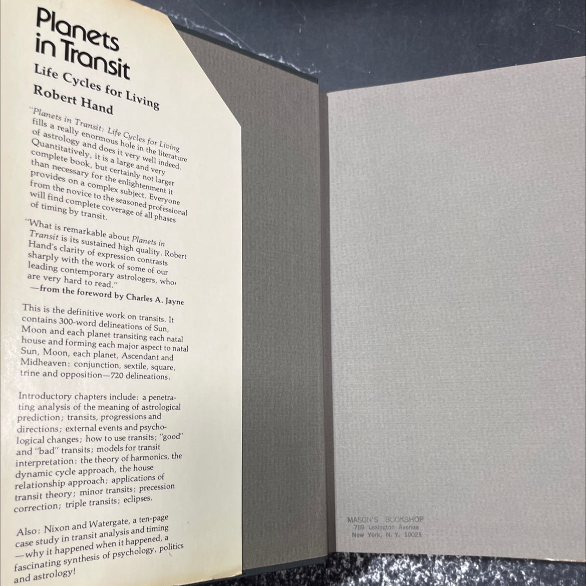 planets in transit book, by Robert Hand, 1976 Hardcover image 4